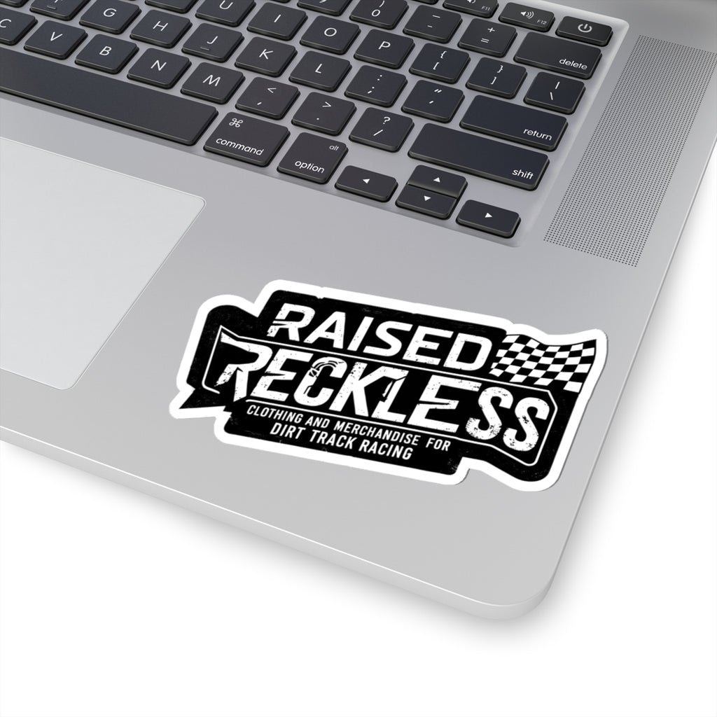 Raised Reckless Racing Kiss-Cut Stickers - Perfect for Dirt Track Racing Fans, Laptop Decor, Car Stickers, Gift for Racing Enthusiasts