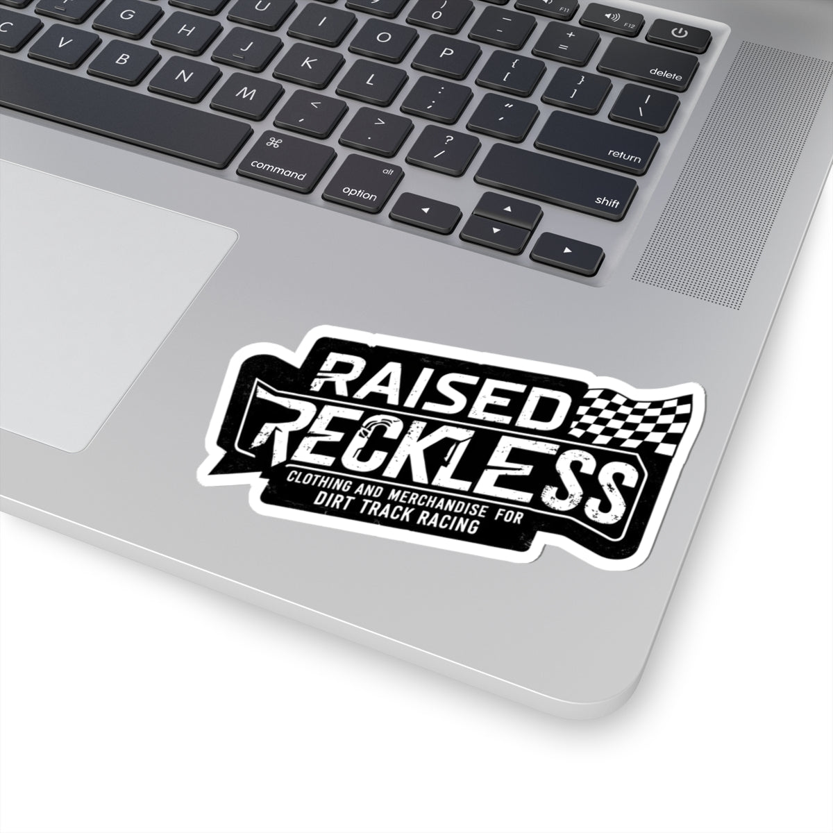 Raised Reckless Racing Kiss-Cut Stickers - Perfect for Dirt Track Racing Fans, Laptop Decor, Car Stickers, Gift for Racing Enthusiasts